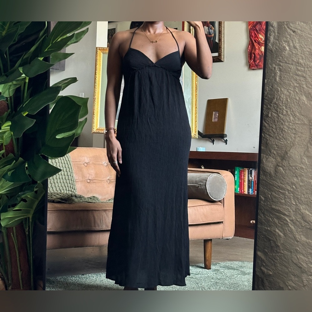 H&M women’s summer sexy flowy relaxed open back spaghetti strap dress Size 2